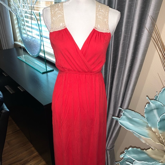 Motherhood maternity maxi red dress - Picture 5 of 7